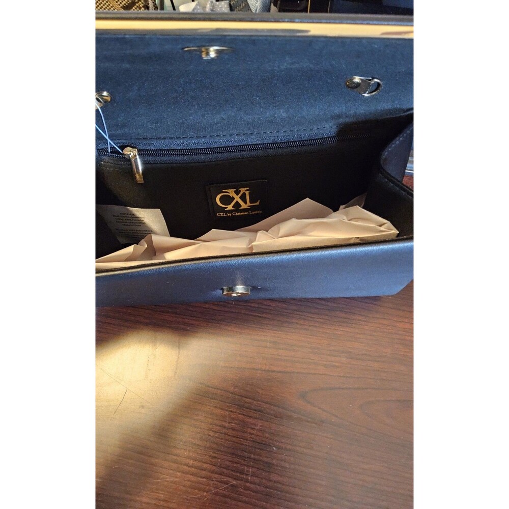 NWT CXL By Christian Lacroix Madison Black Smooth Clutch With Detachable Chain - Picture 7 of 7